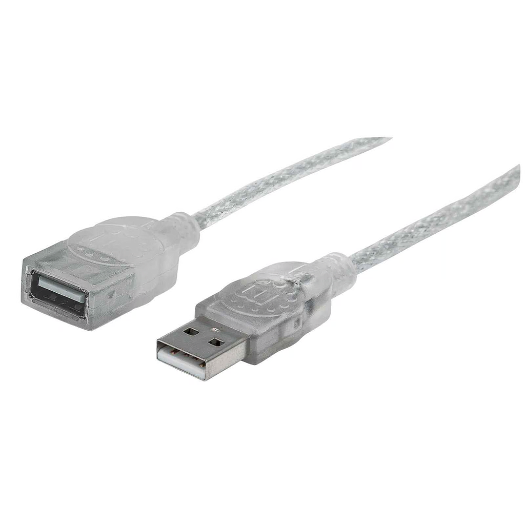 Cable Extensión USB - USB (M-H), Longitud 1.8 Metros, MANHATTAN 336314