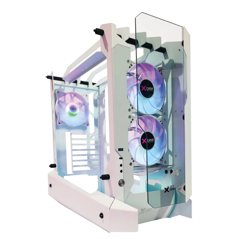 Gabinete Gamer Freezer, Media Torre, ATX/Micro-ATX/Mini-ITX, 3 Ventiladores Aura Sync, Panel Lateral, Blanco, XCASE GGFREE3TO-B