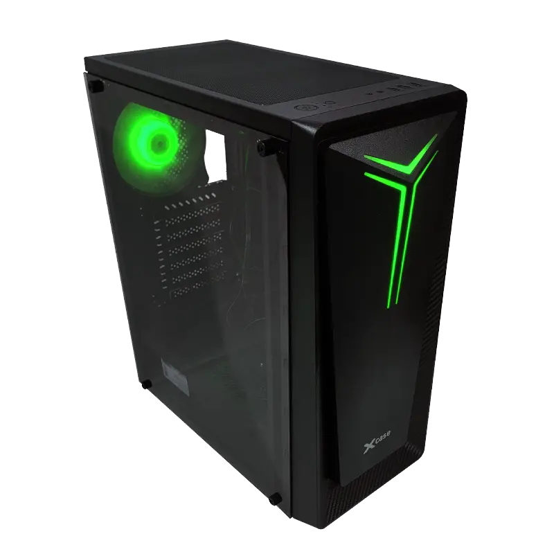 Gabinete Gamer Zeus, Media Torre, ATX/Micro-ATX/Mini-ITX, 3 Ventiladores ARGB Tornado Aura Sync, Panel Lateral, Negro, XCASE GGSEUZ3TO-N