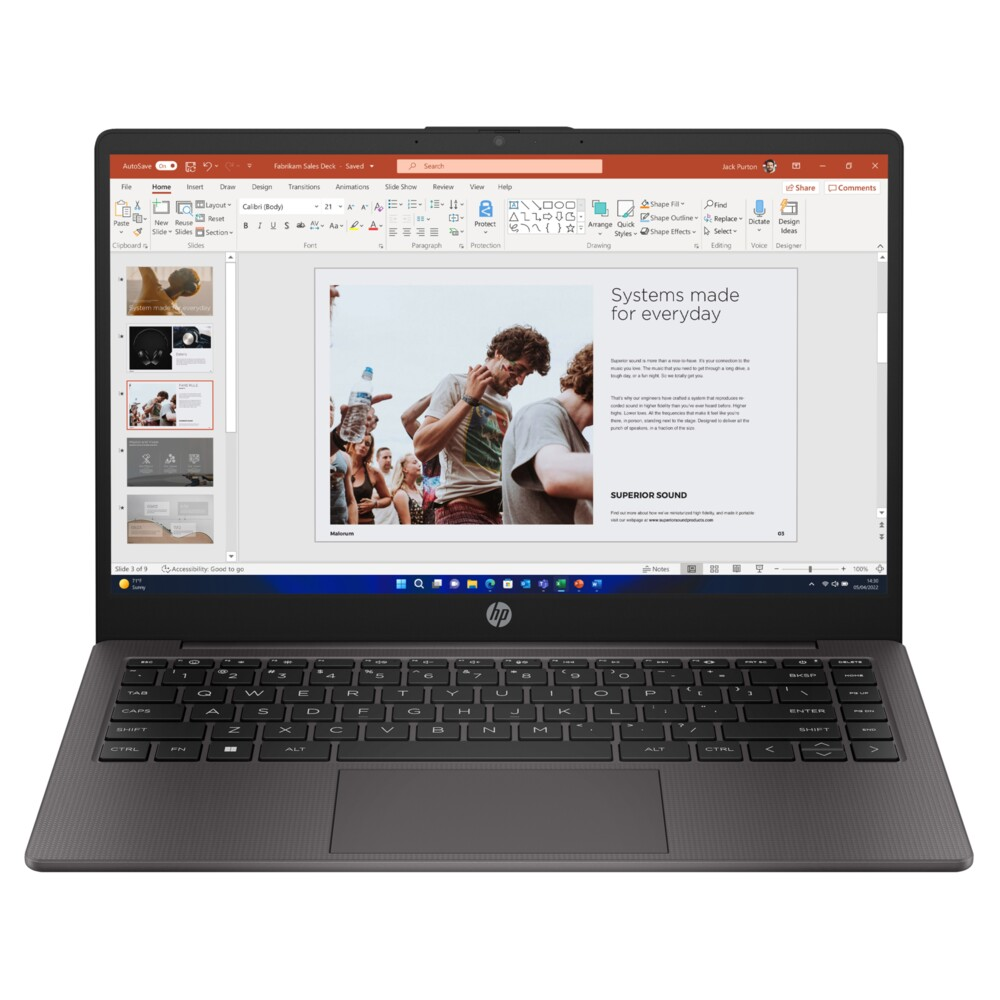 Computadora Portátil (Laptop) 245 G10, AMD Ryzen 3 7330U, RAM 8GB DDR4, SSD 256GB, 14" LED, Video Radeon Graphics, Win 11 Home, HP 81S77LT#ABM