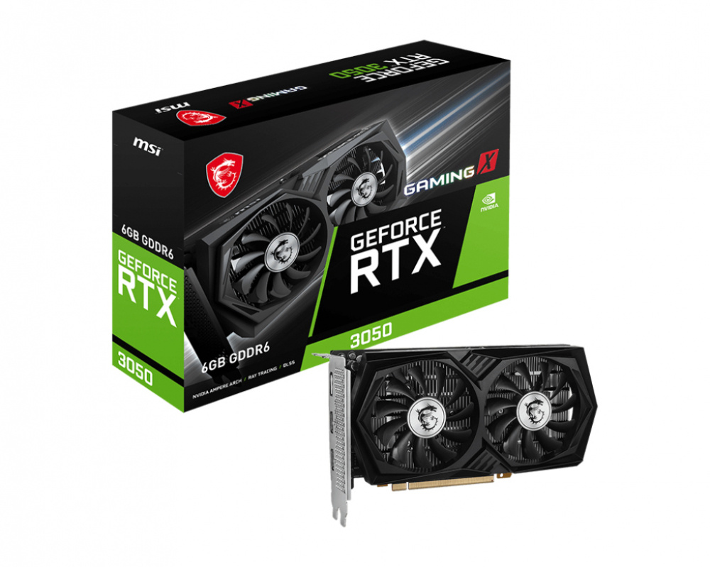 Tarjeta de Video NVIDIA GeForce RTX 3050 GAMING X OC, 6GB GDDR6, 1xHDMI, 3xDP, PCI Express X8 4.0, MSI RTX 3050 GAMING X 6G