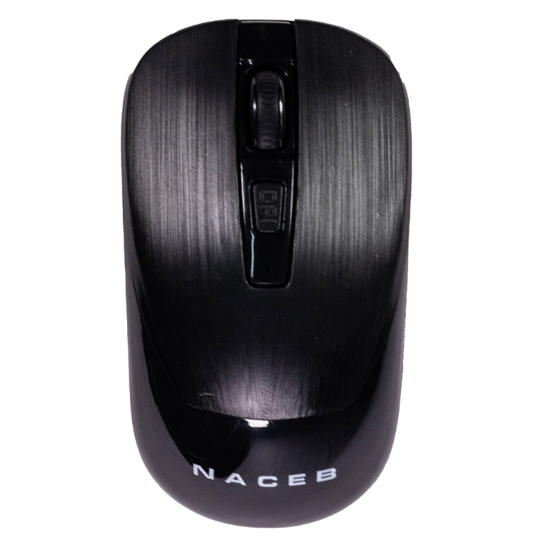 Ratón (Mouse) Inalámbrico 2.4G/ Bluetooth, Hasta 1600 DPI, Color Negro, NACEB NA-0137N