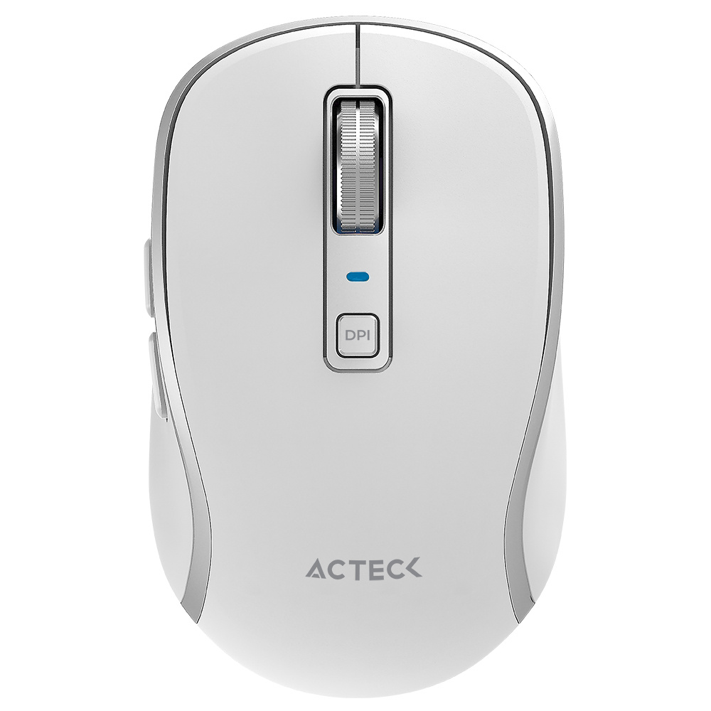 Ratón (Mouse) Modelo Optimize Trip Pro MI580, RF Inalámbrico (USB), Bluetooth, 1600DPI, Color Blanco, ACTECK AC-939607