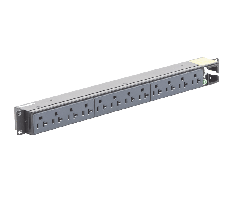 PDU Básico para Distribución de Energía, Enchufe de Entrada NEMA 5-15P, Con 12 Contactos NEMA 5-20R, Instalación Horizontal de 19in, 1UR, 15 Amp, 120 Vca, PANDUIT P12B01M