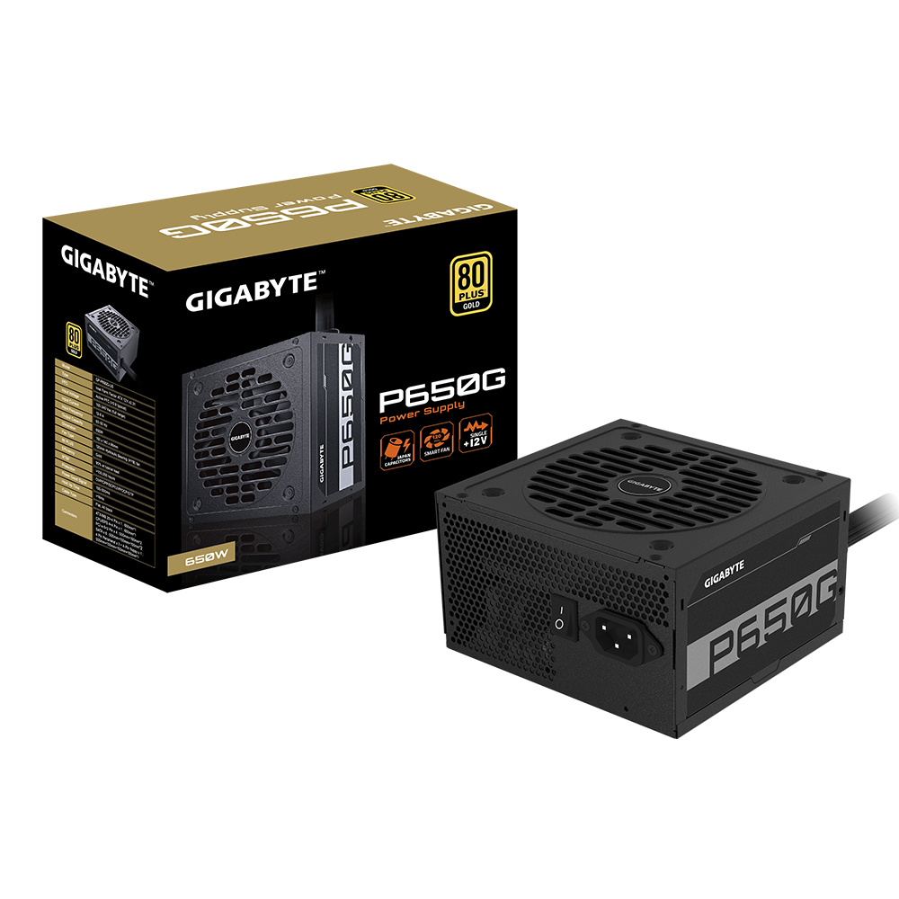 Fuente de Poder Certificada P650G, 650W, ATX, 80 Plus Gold, GIGABYTE GP-P650G-US