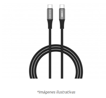 Cable de Datos USB-C - USB C (M-M), Longitud 1.0 Metro, 100W, NACEB NA-0141