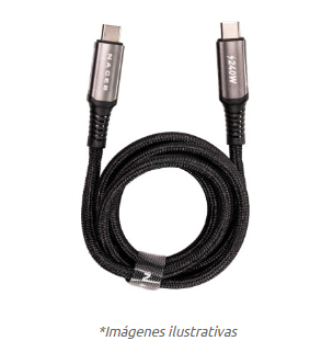 Cable de Datos USB-C - USB C (M-M), Longitud 1.0 Metro, 240W, USB 4.0, NACEB NA-0142