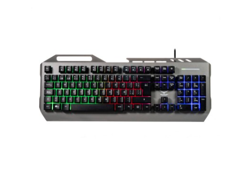 Teclado Gamer Cyber Steel, Iluminación RGB, Alámbrico (USB), NACEB NA-0966