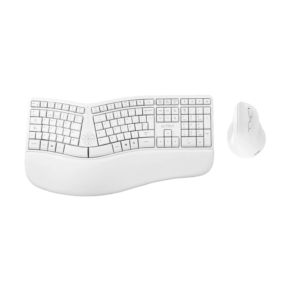 Kit de Teclado y Ratón (Mouse) Creator Virtuos Fitt MK770, RF Inalámbricos, USB, Color Blanco, ACTECK AC-936255