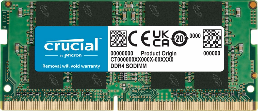 Memoria RAM Basics DDR4, 3200MHz, 8GB, CL22, SO-DIMM, CRUCIAL CB8GS3200