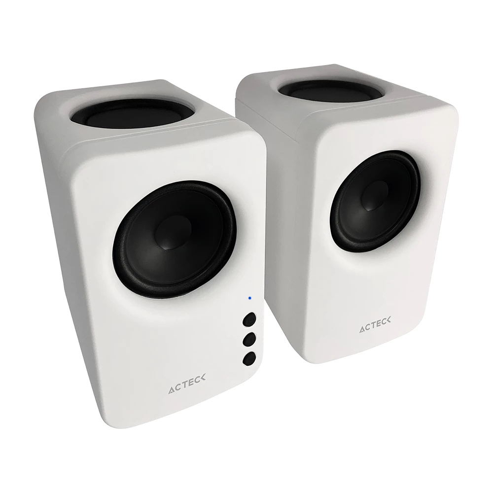 Bocinas para Computadora Dynamic Exact Mini BS475, Bluetooth, Alámbrico/Inalámbrico, 2.0, 10W RMS, Color Blanco (2 Piezas), ACTECK AC-936378