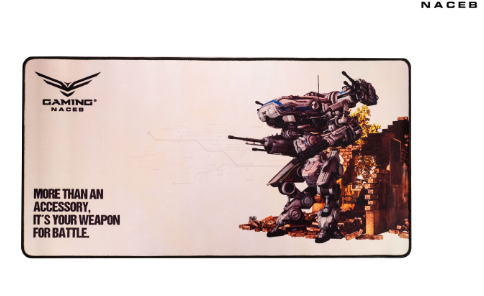 Mouse Pad Gamer Bitbane, Antiderrapente, Resistente al Agua, 610mm x 310mm, Color Negro, NACEB NA-0978