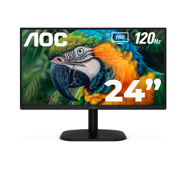 Monitor LED de 23.8", Resolución 1920 x 1080 (Full HD 1080p), 1 ms, 120 Hz, HDMI / VGA, Color Negro, AOC 24B35H3