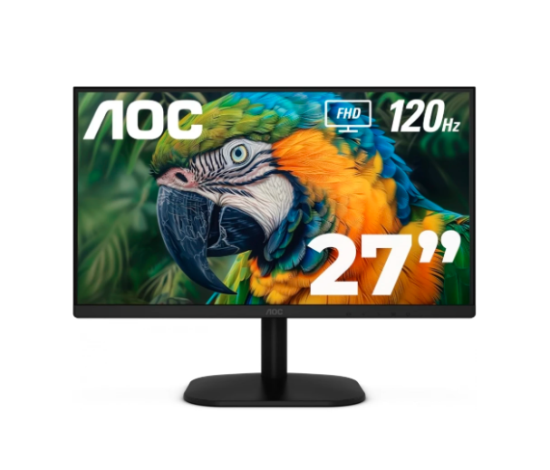 Monitor LED de 27", Resolución 1920 x 1080 (Full HD 1080p), 1 ms, 120 Hz, Color Negro, HDMI / VGA, AOC 27B35H3