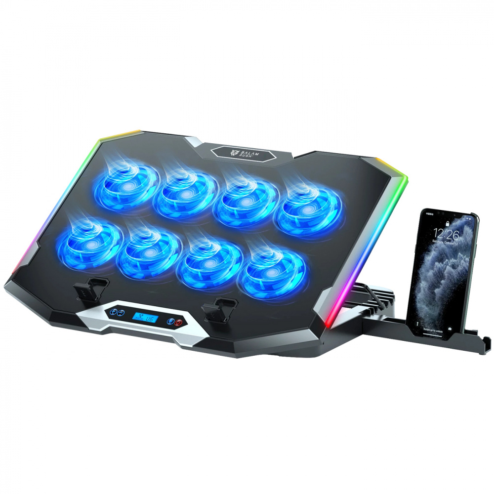 Base Enfriadora Eolox FROST Pro EF760 para Laptops hasta 17", USB, Con 8 Ventiladores, Color Negro, ACTECK BR-941129