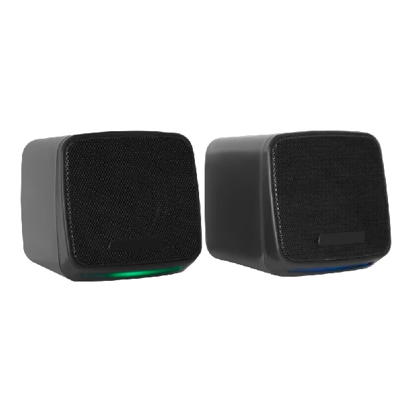 Bocinas 2.0, Modelo Elant Cube, USB-Auxiliar 3.5mm, 3W RMS, Color Negro, ACTECK AC-935265