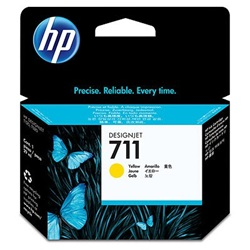 Cartucho de Tinta Original 711, Color Amarillo, Contenido Neto 29 Mililitros, HP CZ132A