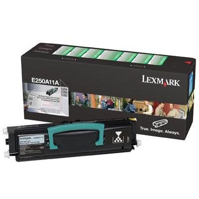 Cartucho de Toner Original Lexmark E250A11L, Color Negro, Rendimiento Aprox. 3,500 Páginas, E250A11L