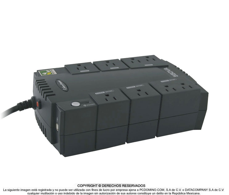 UPS (No Break), Modelo CP550SLG Standby, 550VA / 330W, Entrada 96  -140V, Salida 120V, 8 Contactos, CYBERPOWER CP550SLG