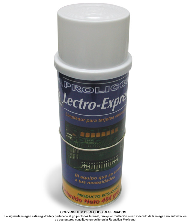Limpiador y Desengrasante de Circuitos y Tarjetas Electrónicas, Contenido 454 Gramos, Modelo Lectro-Express, PROLICOM PROL-03