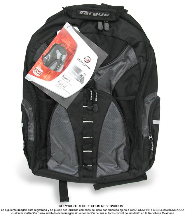 BackPack | Sport | Hasta: 15.4” | Color: Negro/Gris | Materia Poliéster 600D | Targus TSB007US