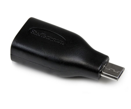 Adaptador Micro USB - USB (M-H), On-the-Go (OTG), Color Negro, STARTECH UUSBOTGADAP