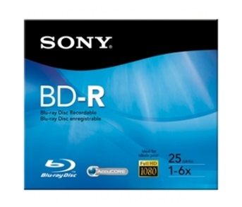 Disco Blu Ray Sony BD-R, 25GB, 6X, 1 pieza