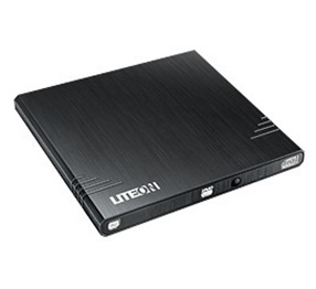 Quemador de DVD, DVD-R 8x / DVD+RW 8x, Externo, USB 2.0, Negro, LITE-ON EBAU108-1