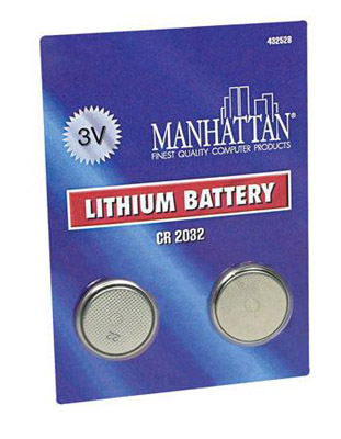 Batería CMOS Modelo CR2032, 3V, 2 Piezas, MANHATTAN 432528