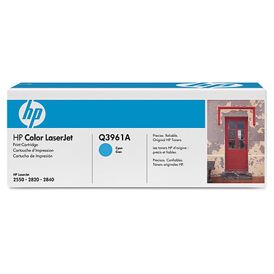 Cartucho de Tóner Original HP 122A, Color Cian, Rendimiento Aprox. 4,000 Páginas, HP Q3961A