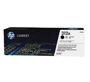 Cartucho de Tóner Original 312A, Color Negro, Rendimiento Aprox. 2,400 Páginas, HP CF380A