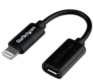 Adaptador de Lightning - Micro USB (M-H), Longitud 0.1 Metros, Color Negro, STARTECH USBUBLTB