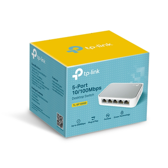 Switch de Escritorio, 5 Puertos RJ45 10/100Mbps, TP-LINK TL-SF1005D