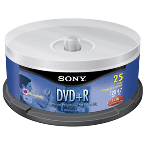 Torre de DVD+R Sony 16X de 4.7 GB con 25 Piezas / 25DPR47SPM/T UC