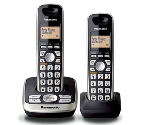Panasonic Teléfono DECT 6.0, Inalámbrico, Altavoz, Negro/Plata