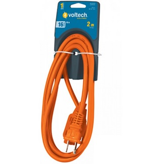 Extensión Eléctrica VOLTECK, Uso Rudo, Longitud 2 Metros, Calibre 16 AWG, TRUPER ER-2X16