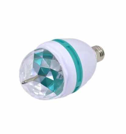 Foco LED RGB Giratorio Luz Disco en Casa Crystal Ball DJ
