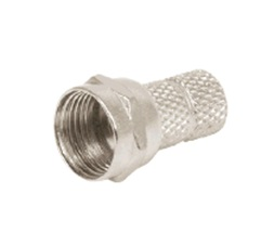 Conector Coaxial VOLTECK,Tipo  RG 59, Enroscable, 4 Piezas, Bolsa, TRUPER COCO-59R