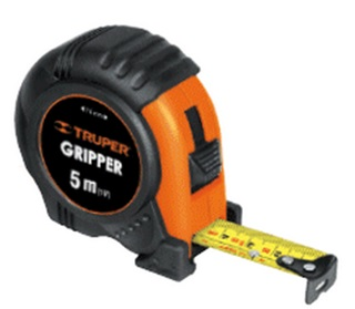 Flexómetro Gripper, Longitud 5 Metros, Ancho 19 mm (3/4"), Carcasa ABS, TRUPER FH-5M