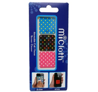 Paquete de 3 Stickers Limpiadores para Celular. MiCloth-Daring Dots