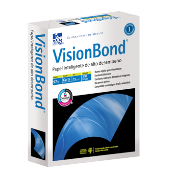 Resma de Papel Color Blanco, Tamaño Carta (216 x 279mm), 75 Grs, Blancura 97%, Contenido 500 Hojas, COPAMEX PAQ-VISIONCARTA