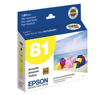 Cartucho de Tinta 81 Color Amarillo 11ml Rendimiento Aprox. 430 páginas, EPSON T081420-AL
