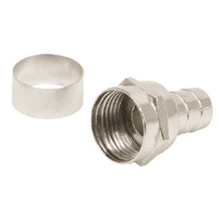 Conector Coaxial VOLTECK,Tipo RG 59, 4 Piezas, Bolsa, TRUPER COCO-59C