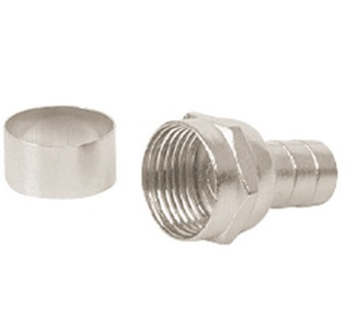 Conector Coaxial VOLTECK,Tipo RG 6, 4 Piezas, Bolsa, TRUPER COCO-6C