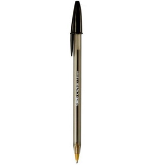 Pluma (Bolígrafo), Modelo Cristal Intenso, Color Negro, Punta Extra Grueso (1.6 Milímetros), BIC CBB-12N