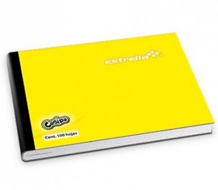 Cuaderno Forma Italiana, Raya, 100 Hojas, Cosido, ESTRELLA 544