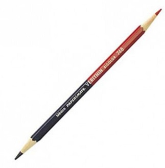 Lapices Bicolores Modelo Vrithin, Exagonal, 12 Piezas, Rojo / Azul, Madera, BEROL 10400112015