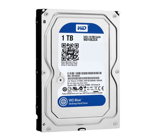 Disco Duro Interno WD Blue, Capacidad 1TB (1,000GB), F. F. 3.5", SATA III (6Gb/s), WESTERN DIGITAL WD10EZEX