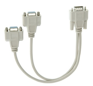 Cable Divisor VGA HD15 Macho a 2 Hembras VGA HD 15, VCOM CG021-0.2