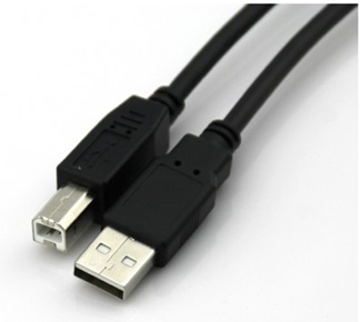 Cable USB 2.0 Macho Tipo A a Macho Tipo B, 3 Metros, Color Negro, VCOM CU201-B-3.0